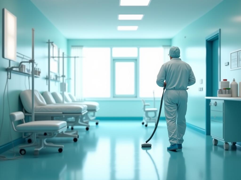 Healthcare facility cleaning with wellness focus